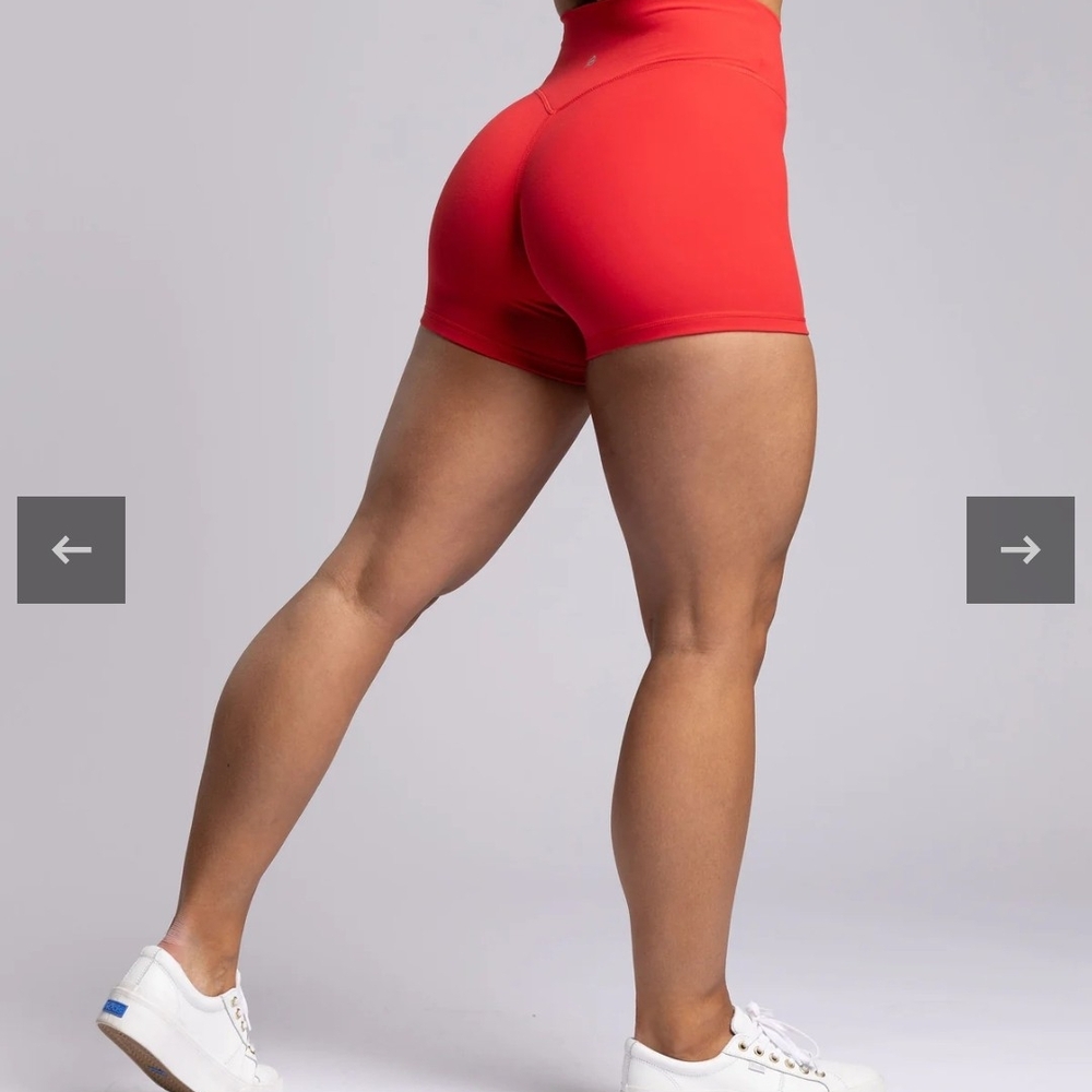 P'tula Women's Bold Red Athletic Shorts